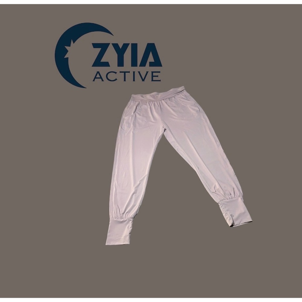 ZYIA Joggers in a Bottle Women's Large Lilac Activewear Pants EUC